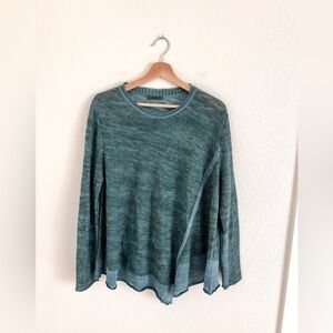 OSKA green asymmetrical lightweight sweater / size 10